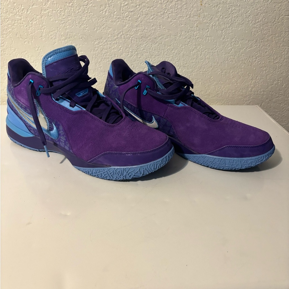 Nike LeBron NXXT Gen Purple and Light Blue Athletic Shoes